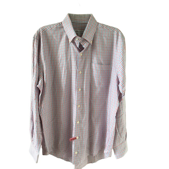 Peter Millar Trey Tattersall Check Button-Down Shirt M - Picture 1 of 3